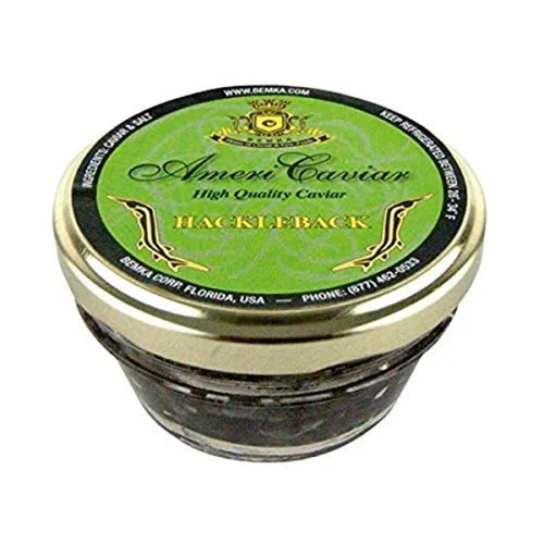 Vista 4 de Bemka American Sturgeon Hackleback Wild Caviar, lata de 7 onzas