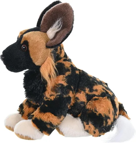 Vista 6 de Wild Republic – Peluche de perro salvaje africano, muñeco de felpa, juguete de peluche, regalo para niños, Colección Cuddlekins - 8 pulgadas