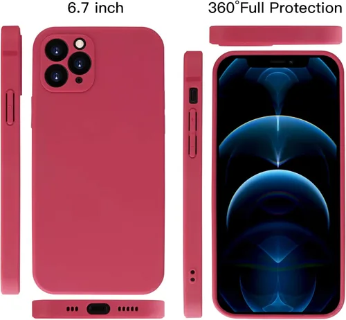Vista 2 de Funda para iPhone 12 Pro Max compatible con iPhone 12 Pro Max de silicona mate con protección completa contra arañazos, a prueba de golpes, 6.7