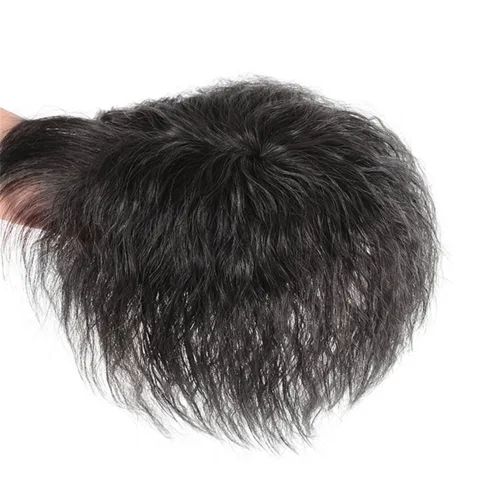 Vista 10 de RemeeHi Peluca de cabello humano rizado natural de repuesto esponjoso sin costuras con clip en la parte superior para mujer, cabello fino