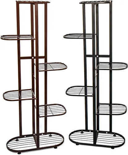 Vista 8 de Moutik - Soporte vertical para macetas de jardín, 6 niveles para 7 macetas, estantería múltiple para plantas