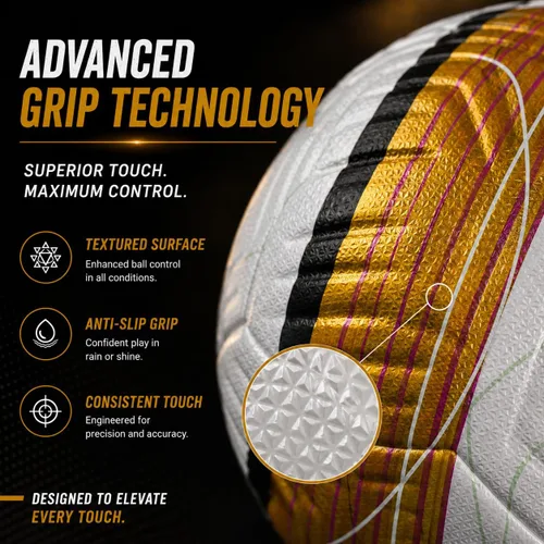 Vista 5 de STRIKA Balón de fútbol de calidad profesional Legacy Material de piel sintética Resistente al agua Sin hilos Juego en todas las superficies