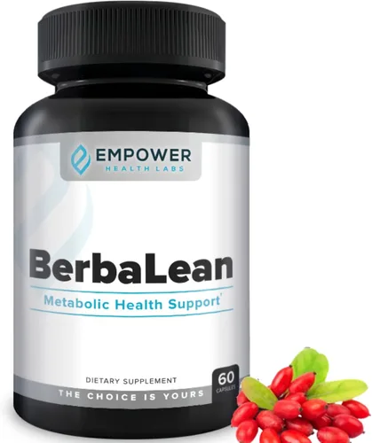 Vista 4 de Empower Health New BerbaLean - Suplemento de berberina y ácido clorhídrico, apoya el metabolismo saludable y la salud digestiva 60 cápsulas