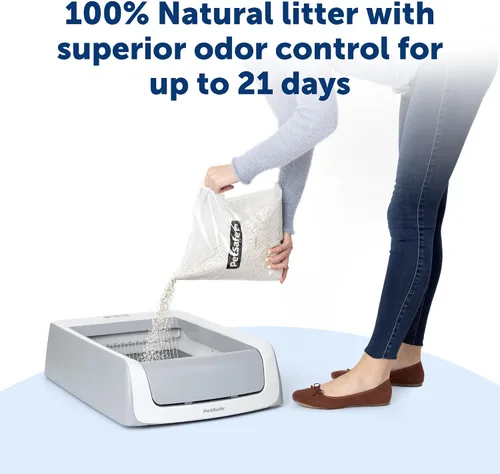 Vista 4 de PetSafe ScoopFree Arena Natural Premium para Gatos - Arena Ecológica de Larga Duración - Diseño de Alta Absorción y Bajo Rastreo - Guijarros que No
