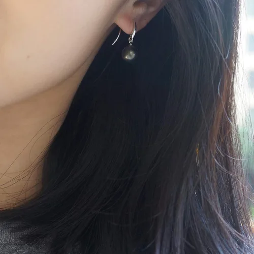 Vista 5 de Jiamiaoi Aretes colgantes de perlas de plata de ley 925 para mujer de 8 a 0.394 in
