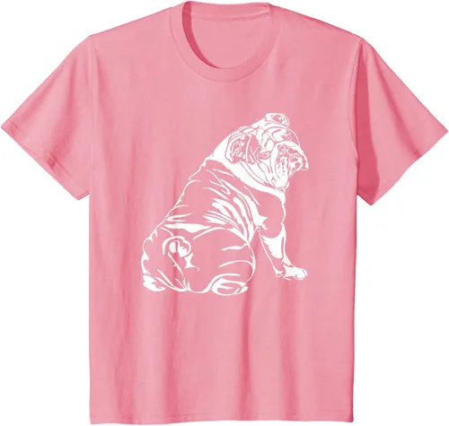 Vista 87 de Gracioso Bulldog Inglés playera perro Hund playera regalo, Azul (Heather blue)