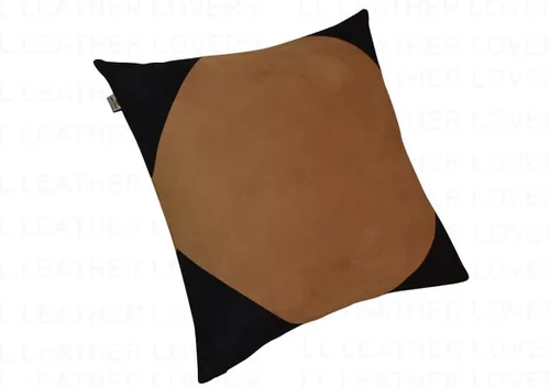 Vista 3 de LL LEATHER LOVERS Funda de almohada de piel de cordero - Funda de cojín para sofá, fundas decorativas para sala de estar y dormitorio, 20 x 20 Negro