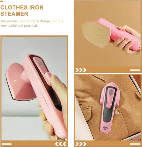 Vista 7 de Homoyoyo Plancha de viaje pequeña Plancha eléctrica plancha de vapor de ropa de viaje vaporizador portátil Mini vapor de mano de hierro vaporizador