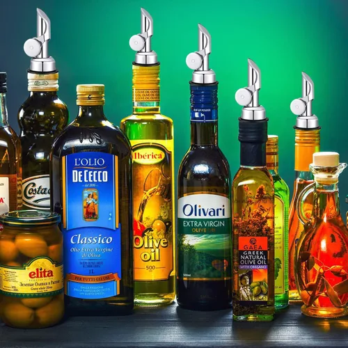 Vista 7 de Vertedores de botellas de licor de acero inoxidable con peso: boquillas abatibles automáticas para un vertido preciso, a prueba de fugas y aptos