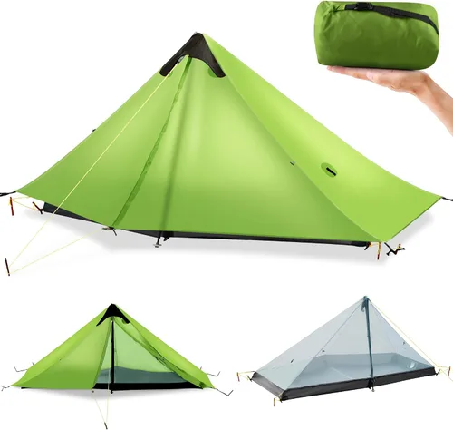 Vista 9 de Tienda de campaña ultraligera para 3 temporadas, tienda de campaña para 1 persona/2 personas, tienda de campaña LanShan ligera para exteriores