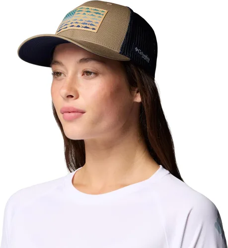 Vista 264 de Columbia Gorra de bola de malla Bandera antigua de malva/blanco/pescado