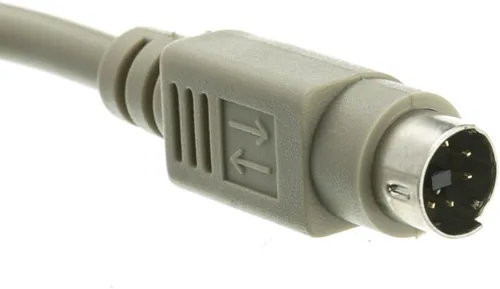 Vista 2 de CableWholesale at to PS/2 Adaptador de teclado, Din5 (at) Hembra a MiniDin6 (PS/2) Macho, 6 pulgadas