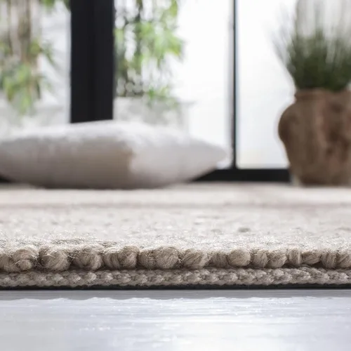 Vista 5 de SAFAVIEH Natura Collection - Alfombra decorativa de 2 x 3 pies, color beige, lana hecha a mano, ideal para zonas de alto tráfico en entrada, sala