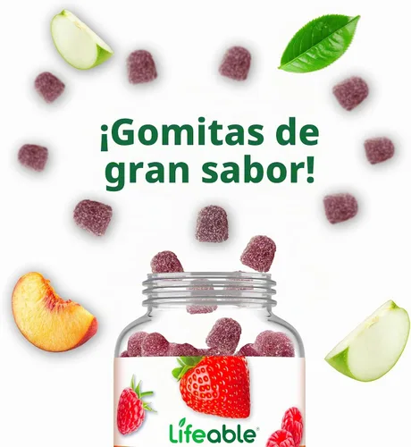 Vista 6 de Gomitas probióticas sin azúcar para mujeres y hombres, Kosher, 90