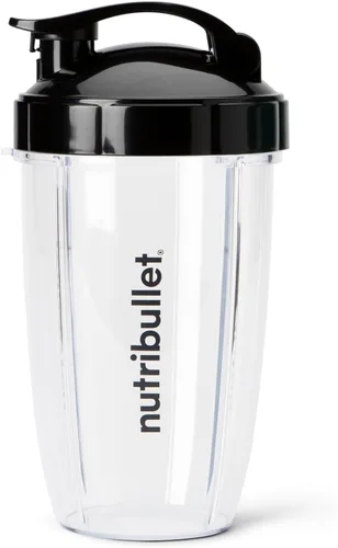 Vista 3 de nutribullet Vasos To-Go de 24 onzas y tapas abatibles de colores (negro/verde)