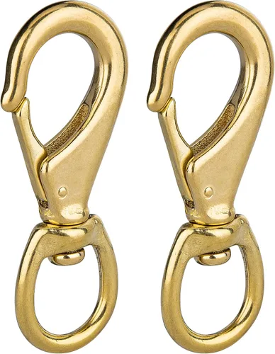Vista 4 de Ganchos giratorios de latón de 4 pulgadas, resistentes con ojal giratorio de 3/4 pulgadas, clips de buceo de latón macizo #2 – Línea Seadog, líneas