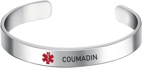 Vista 26 de LoEnMe Jewelry Pulseras de alerta médica personalizadas para hombres y mujeres, personalizable, grabado gratuito, acero inoxidable, pulsera