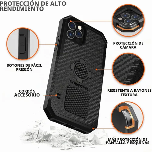 Vista 4 de Rokform - Funda para iPhone 12 Pro Max, serie resistente, equipo de protección magnética de Apple, funda para iPhone con bloqueo giratorio RokLock