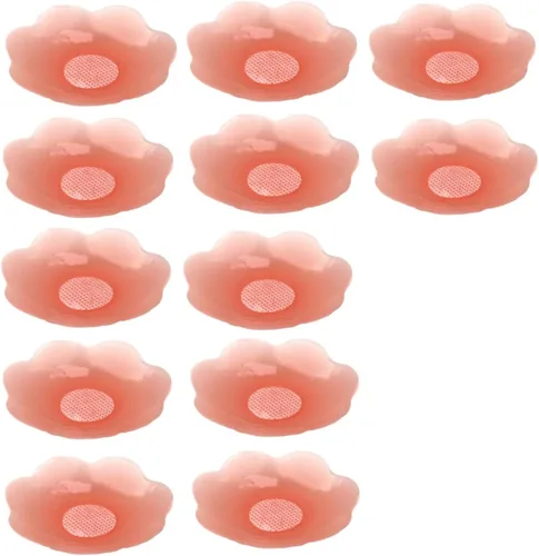 Vista 24 de ICEGIA Fundas para pezones para mujer, impermeables, reutilizables, ultra finas y adhesivas de silicona para pezones, pétalos