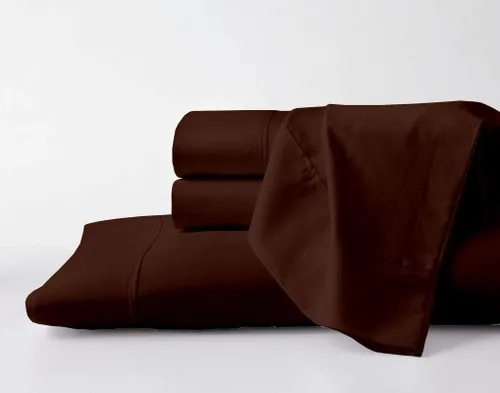 Vista 9 de Juego de sábanas de algodón egipcio puro de 600 hilos y fundas de almohada – Sábanas de algodón egipcio tamaño individual – Sábanas de satén