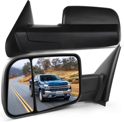 Vista 9 de SCITOO Espejos de remolque retrovisores izquierdos+derechos para Dodge 2009-2016 para Dodge para Ram 1500 2500 3500 con señal de giro calentada
