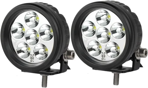 Vista 10 de Lightronic Luces LED redondas de 3.5 pulgadas para todo terreno, 6000 K blanco frío, haz de inundación ancho, luz de marcha atrás y respaldo