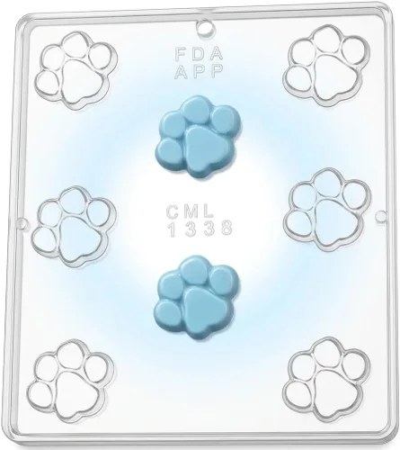 Vista 4 de Molde de caramelo de chocolate con estampado de patas de Baby Shower Blue's Clues Theme 1338