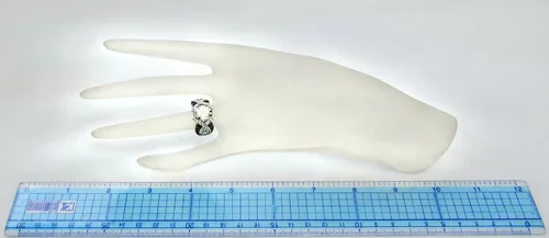 Vista 6 de RB Gems - Anillo de plata de ley 925 con piedras preciosas ovaladas (0.472 x 0.394in, acabado rodiado)