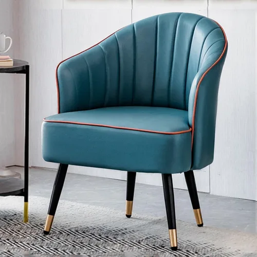 Vista 11 de YCKEGEW Sillón para sala de estar, silla moderna de discoteca, silla de cuero, taburete tapizado, silla individual para sala de estar, dormitorio