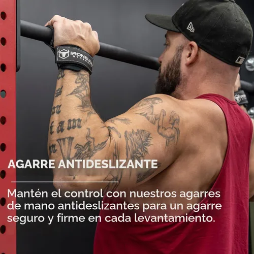 Vista 7 de EZ Gripz PRO V2 - Puños de levantamiento de pesas para levantamiento de pesas: correas de levantamiento de pesas para gimnasio con agarres