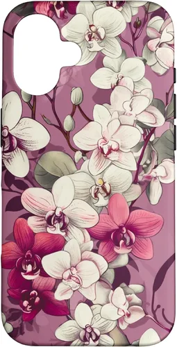 Vista 32 de Orchid Flowers Purple Pink Floral Case for iPhone 17