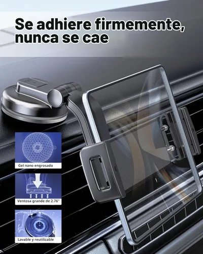 Vista 2 de Soporte de teléfono para tablero de automóvil, [brazo ajustable de 180°] Z Fold 7 6 5 4 3 2 accesorios para parabrisas de salpicadero, soporte