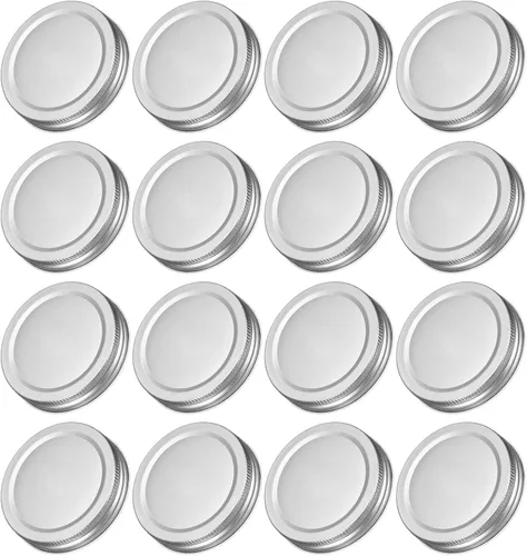Vista 13 de uxcell 16 tapas para frascos de conserva, 2.76 pulgadas, boca regular, tapas de hojalata a prueba de fugas para conservas de cocina (negro)