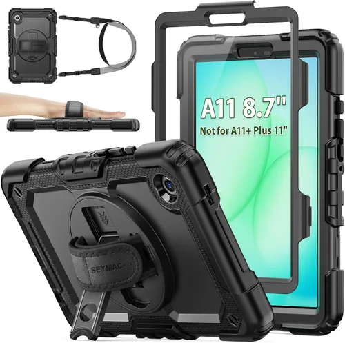 Vista 13 de SEYMAC stock Funda para Samsung Galaxy Tab A8 de 10.5 pulgadas, funda de protección contra caídas de cuerpo completo con protector de pantalla