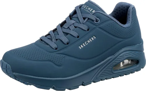 Vista 11 de Skechers Tenis UNO Stand on Air para mujer Tenis casuales, plantilla de espuma viscoelástica refrigerada por aire, amortiguación visible de Rojo