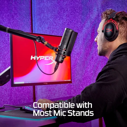 Vista 3 de HyperX Micrófono ProCast: micrófono de condensador de diafragma grande, conexión XLR