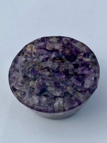 Vista 5 de Amethyst Small Tower Busters Crystal Orgone Generator Energy Accumulator GIFTING TOOL!! Metal Core Made using Advance Harmonics Orgonite Beautiful