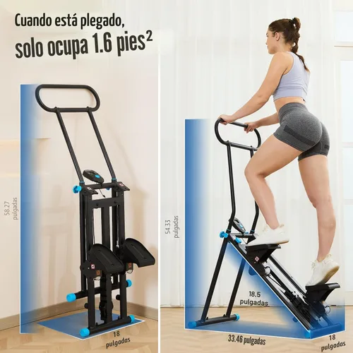 Vista 7 de HXD-ERGO Stair Stepper for Home, New Version 6 Adjustable Resistance Vertical Climber Cardio Exercise Machine, Folding Stair Climber for Full Body