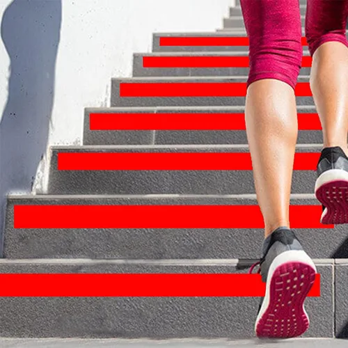 Vista 7 de SWRT Cinta de Marcado de Piso Roja de 2" x 110 pies y Cinta de Empalme de Baile, Cinta de Precaución para Piso de Gimnasio, Cinta de Rayas