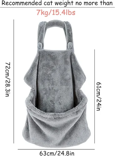 Vista 3 de Portador para gatos y mascotas, delantal, chaleco suave, bolsa de transporte para mascotas en el hombro para mascotas, para mascotas, bolsa frontal
