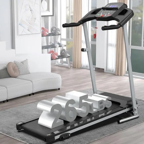 Vista 6 de Home Foldable Treadmill with Incline, Folding Treadmill for Home Workout, Electric Walking Treadmill Machine 15 Preset or Adjustable Programs 250 LB