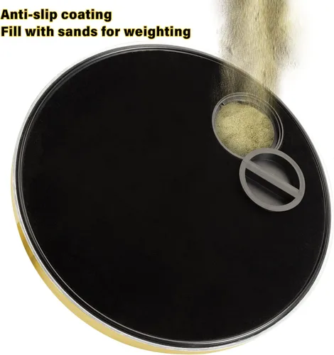 Vista 5 de Este soporte de base para asta de bandera de interior, soporte de bandera interior dorado compatible con asta de bandera de 1.3 pulgadas, 1.1 y 0.9