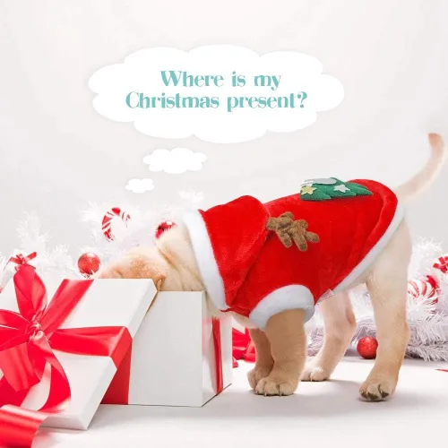 Vista 6 de Disfraz de Navidad para mascotas, ropa para perros y gatos pequeños y medianos