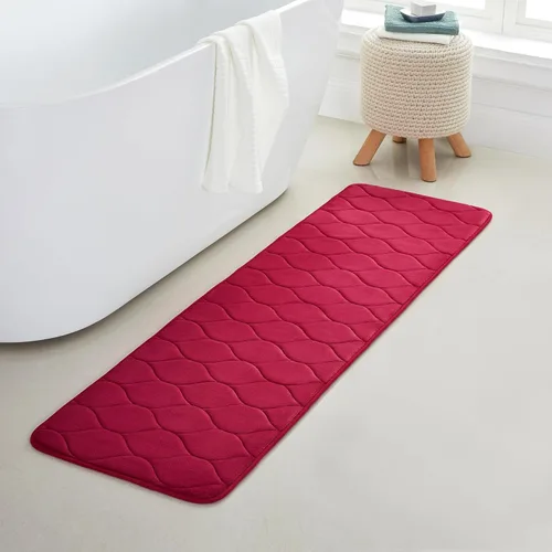 Vista 10 de Yafa Home Fashion 1 alfombra de baño de 17 x 24 pulgadas, espuma viscoelástica, absorbente de agua y antideslizante, color negro