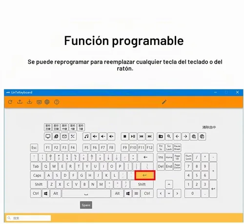Vista 6 de Teclado macro USB programable, botón de decisión de política principal, ajuste programable con una sola mano y teclado de control de interruptor