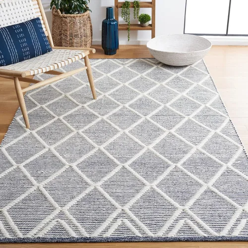 Vista 4 de SAFAVIEH Natura Collection - Alfombra de pasillo de 2 pies 3 pulgadas x 8 pies, color negro y marfil, hecha a mano de lana rústica marroquí bohemia