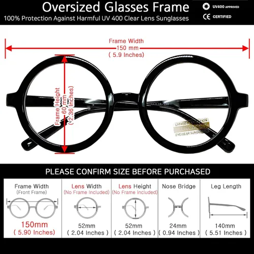 Vista 2 de Gafas clásicas con borde de cuerno redondo, marco ovalado, sin receta