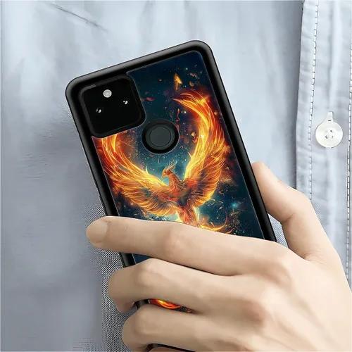 Vista 63 de Compatible con Google Pixel 4A 5G Mobile Case Creative Acrylic Panel trasero Silicona Protección Grip especialmente diseñado para Google Pixel 4A 5G