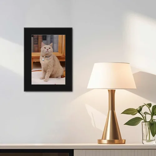 Vista 7 de Cámara con marco de fotos WiFi, cámaras de seguridad HD de 1080P, mini cámara inalámbrica para niñera con visión remota, grabadora de video