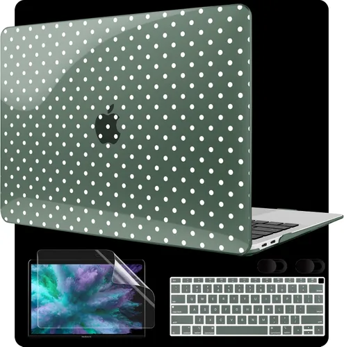 Vista 19 de MEEgoodo Funda para MacBook Air de 13 pulgadas 2021 2020 2019 2018 lanzada A2337 M1 A2179 A1932 con Touch ID, carcasa rígida de plástico y cubierta